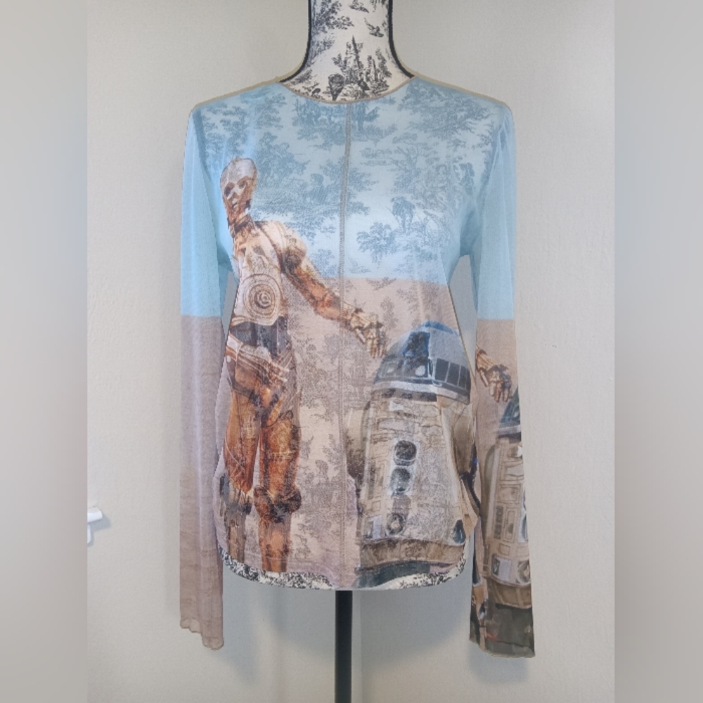 NWT Star Wars Mesh Sheer Long Sleeve Top by Zara